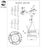 Люстра подвесная ST Luce OLVERA SL1633.203.08