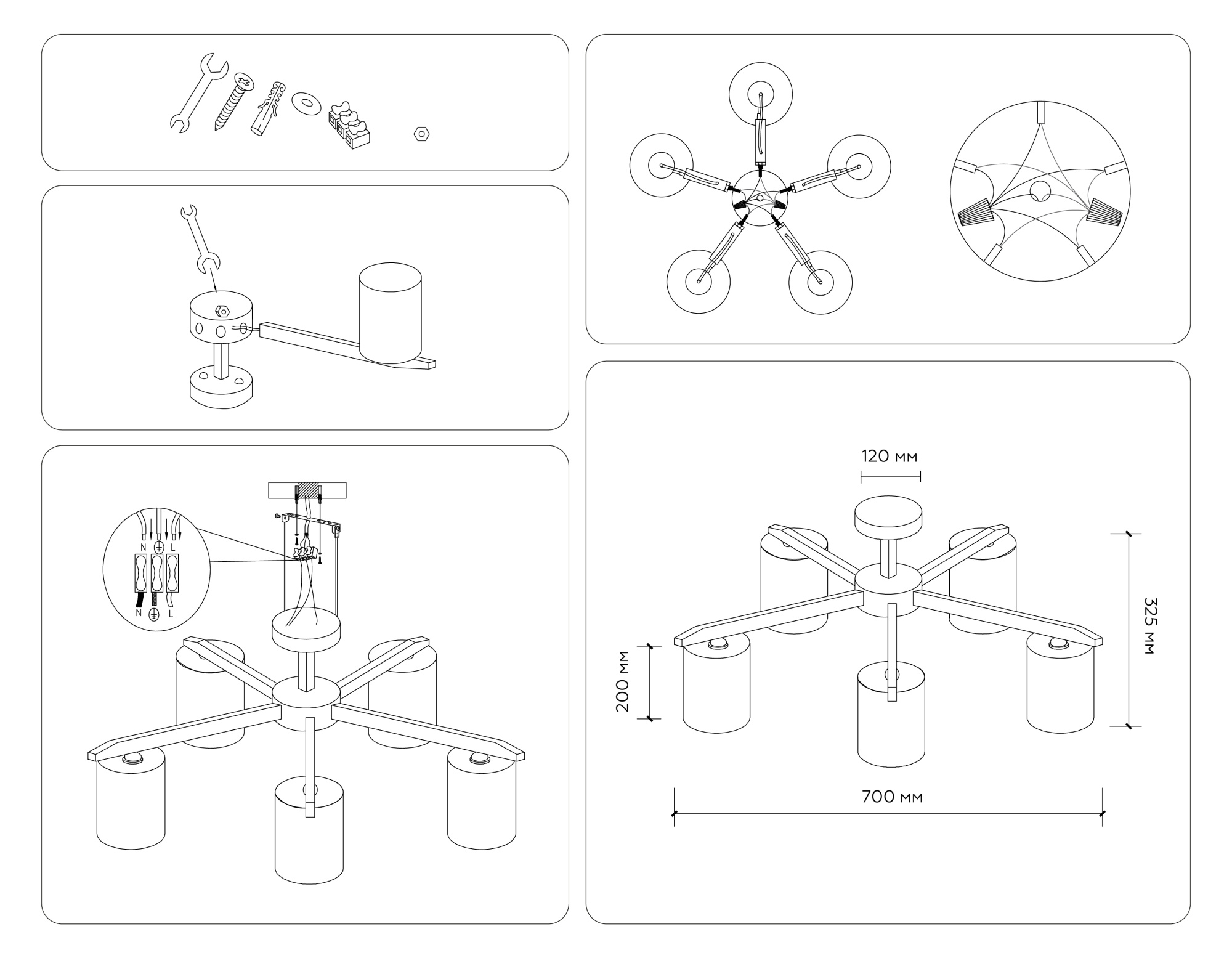 Люстра потолочная Ambrella light TRADITIONAL TR83113