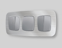 Комплект механизма 2-клавишного перекрестного выключателя 10A Ambrella Volt Omega MO503030