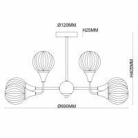 Потолочная люстра Rivoli Adora 5041-306 Б0044522