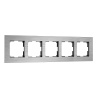 Рамка на 5 постов Werkel AluMax алюминий W0053506