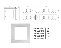 Рамка 2-постовая Ambrella Volt ALFA Platos AF550102