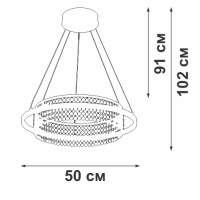 Светильник подвесной светодиодный Vitaluce V54000-0/1S
