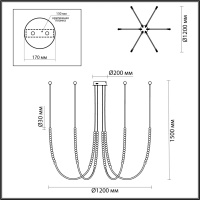 Люстра подвесная светодиодная Odeon Light MONELLA 6639/70L