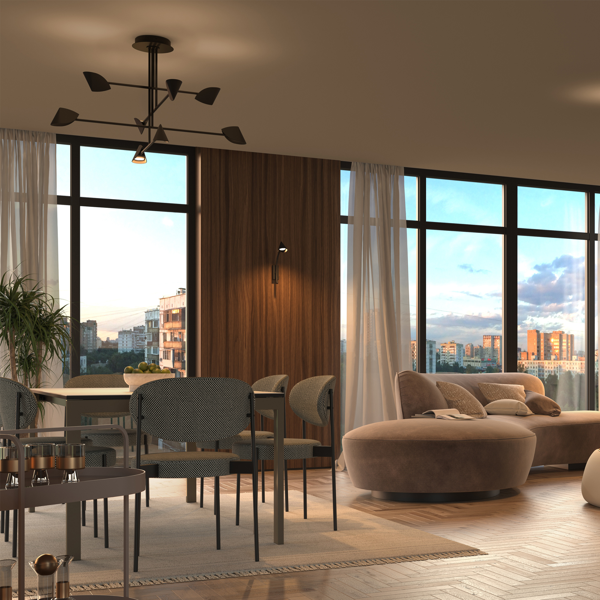 Люстра потолочная светодиодная Mantra CAPUCCINA 7578