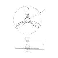 Люстра потолочная с вентилятором светодиодная Sonex STORM 7702/24L