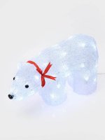 Фигурка светодиодная «Белый медведь» 23x36,5см Uniel ULD-M3423-040/STA 07954