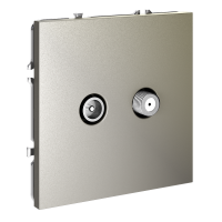 Розетка телевизионнная встраиваемая VOLTUM S70 оконечная TV+SAT, (шелк) VLS060404