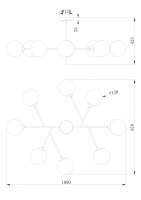 Люстра на штанге Freya Maddison FR5115PL-08BZ