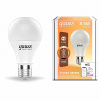 Лампа светодиодная диммируемая Gauss E27 8,5W 2700K матовая 1050112 Лампа светодиодная диммируемая Gauss E27 8,5W 2700K матовая 1050112
