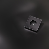 Накладка для розетки с заземлением и защитными шторками Voltum S70 METAL (антрацит) VLSM000712