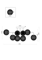 Люстра потолочная Freya Navel FR8016PL-08BBS