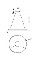 Люстра подвесная светодиодная Maytoni Rim MOD058PL-L32BK