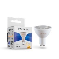 Лампа светодиодная GU10 Lens 7W 3000K Voltega Simple 7253