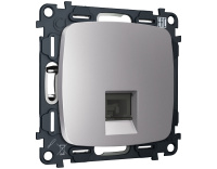 Комплект механизма компьютерной розетки RJ-45 (8P8C) CAT6A экранированной с защитной шторкой Ambrella Volt Omega MO512005