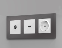 Комплект механизма TV розетки оконечной Ambrella Volt ALFA MA113010
