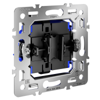 Механизм выключателя с самовозвратом одноклавишного 10А Voltum S70 VLS0106M