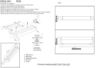 Бра Crystal Lux KANTO AP12W LED WH 4221/412