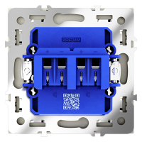 Розетка акустическая встраиваемая VOLTUM S70 4-местная, (сталь) VLS060305