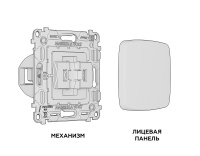Комплект механизма 1-клавишного выключателя Ambrella Volt OMEGA MO601010