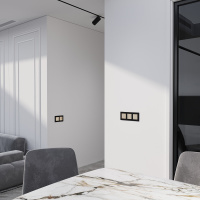 Сенсорный выключатель двухклавишный с подсветкой Werkel шампань W4522011