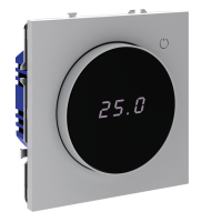 Терморегулятор электронный с индикацией и датчиком, для теплого пола Voltum S70 (серый) VLS070116