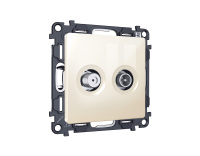 Комплект механизма розетки TV оконечной + SAT 5-862MHz 3.5dB/950-2150MHz 3.5dB Ambrella Volt MA MA313310