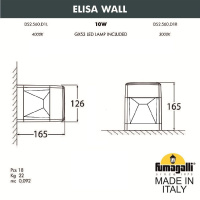 Уличный настенный светильник FUMAGALLI ELISA WALL DS2.560.000.WXD1L