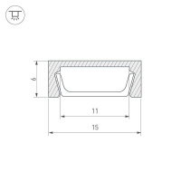 Профиль Arlight MIC-2000 ANOD Black 019487