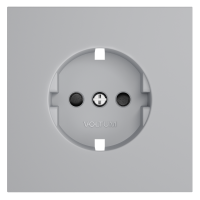 Накладка для розетки с заземлением и защитными шторками Voltum S70 (серый) VLS000716