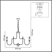 Люстра подвесная Lumion SUANA 8318/12
