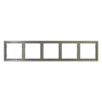 Рамка пластиковая VOLTUM S70 на 5 постов, (шелк) VLS100504