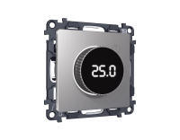 Комплект механизма терморегулятора с цифровым дисплеем с подсветкой и датчиком для теплого пола 16A-250V Ambrella Volt Alfa MA505810