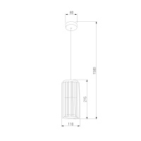 Уличный подвесной светодиодный светильник Elektrostandard Entero 35189/H Черный (a072081)