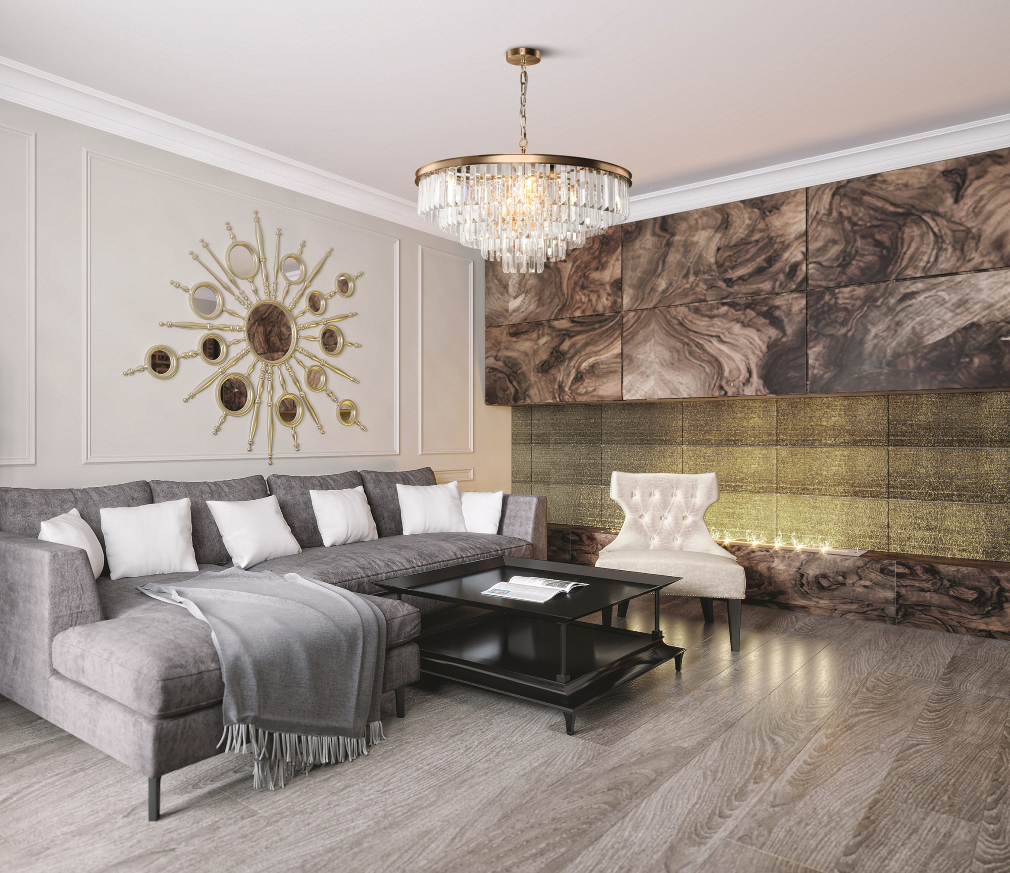 Люстра подвесная Maytoni Revero MOD085PL-12BS