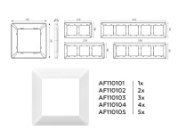 Рамка 4-постовая Ambrella Volt ALFA Line AF110104