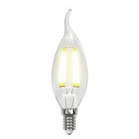 Лампа светодиодная филаментная Uniel E14 6W 4000K прозрачная LED-CW35-6W/NW/E14/CL GLA01TR UL-00002229