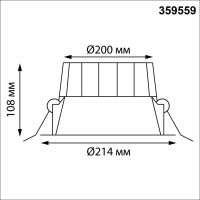 Светильник встраиваемый светодиодный Novotech CLARA 359559