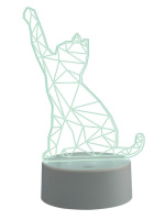 Фигурка светодиодная «Кошка» 25,5x13.5см Uniel ULI-M501 RGB/3AAA Catty/White UL-00007419
