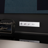 Розетка компьютерная встраиваемая VOLTUM S70 RJ45 кат.6, (белый глянцевый) VLS060101