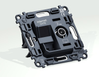 Механизм розетки компьютерной + TV оконечной RJ-45 (8P8C) CAT6 1000 Base-T/50-870 MHz 1dB с автоматической защитной шторкой Ambrella Volt VM VM195