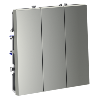 Выключатель встраиваемый VOLTUM S70 трехклавишный (сталь) VLS030105