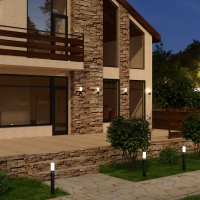 Уличный настенный светильник Elektrostandard 1534 TECHNO LED черный a052856