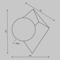 Бра Maytoni Cubeo MOD445WL-01B