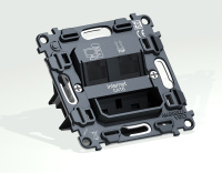 Механизм компьютерной двойной розетки RJ-45 (8P8C) CAT6 1000 Base-T с автоматической защитной шторкой Ambrella Volt VM VM189