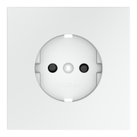 Накладка для розетки с заземлением и защитными шторками Voltum S70 (белый матовый) VLS000702