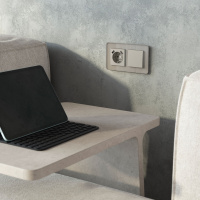 Выключатель одноклавишный дымчатый Werkel W1210004 a069447