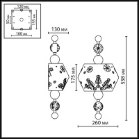 Светильник настенный Odeon Light KARELIA 5444/1WA