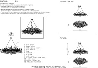 Люстра подвесная Crystal Lux REINA V2 SP12 L1500 SILVER PATINA