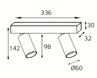 Спот Italline  DANNY E2 white